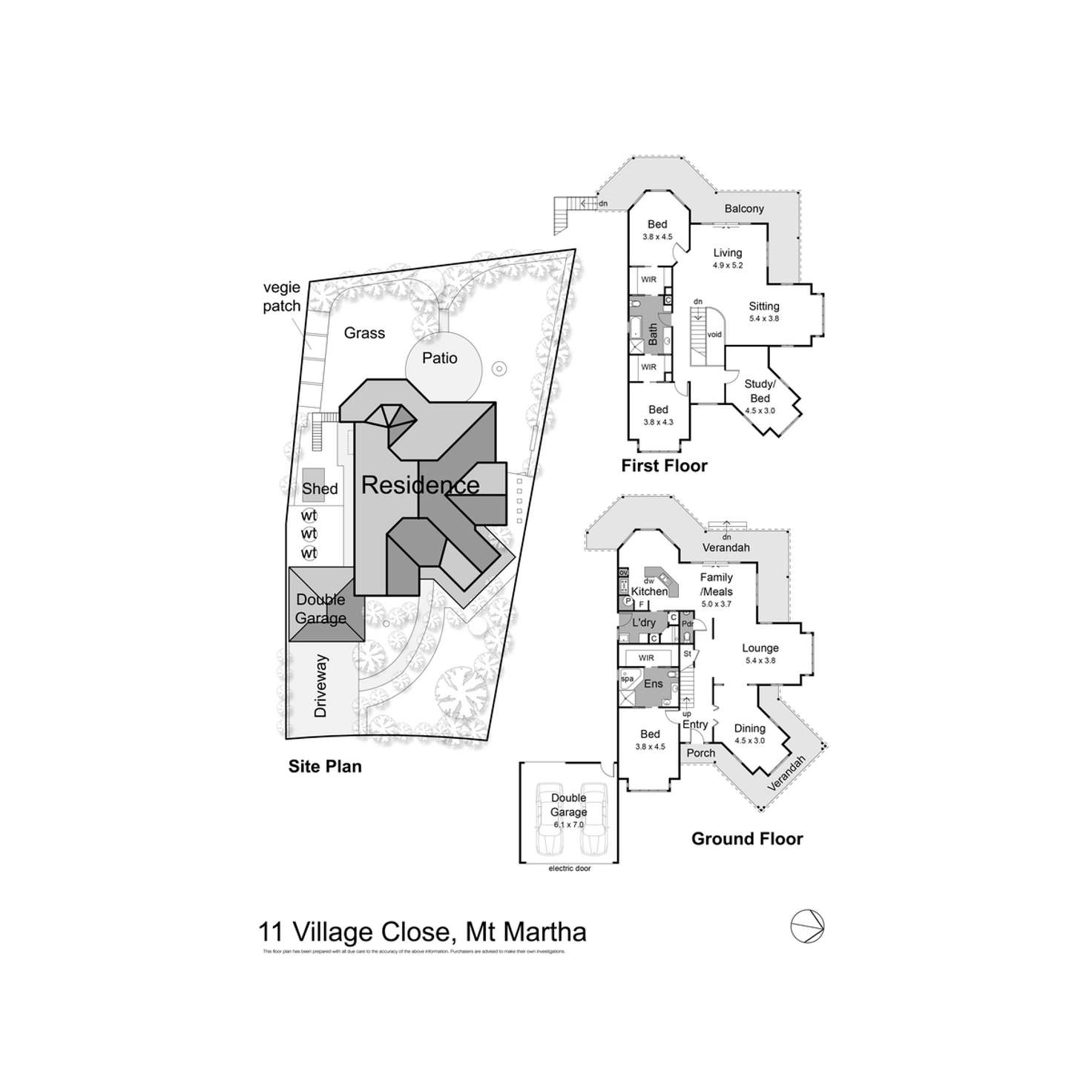 Floorplan of Homely house listing, 11 Village Close, Mount Martha VIC 3934