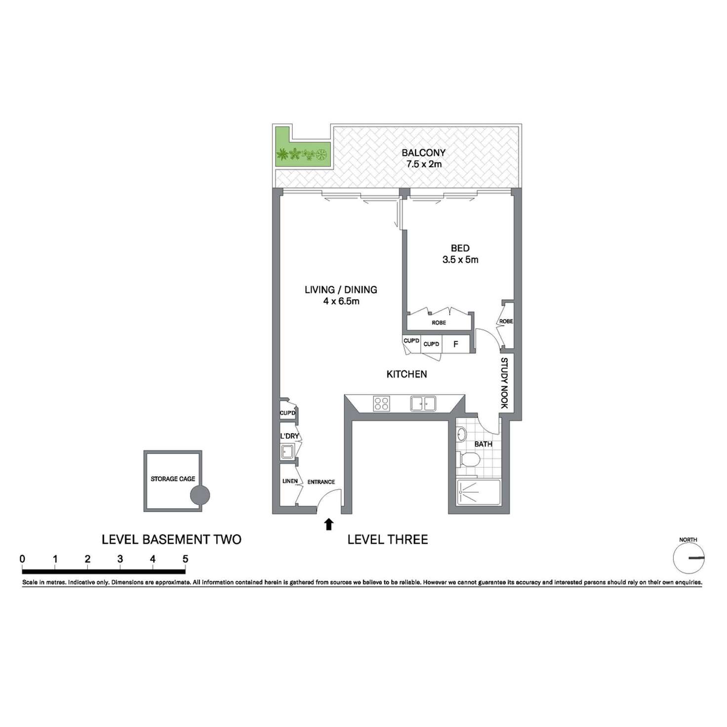 Floorplan of Homely apartment listing, 303/31 Barangaroo Avenue, Sydney NSW 2000