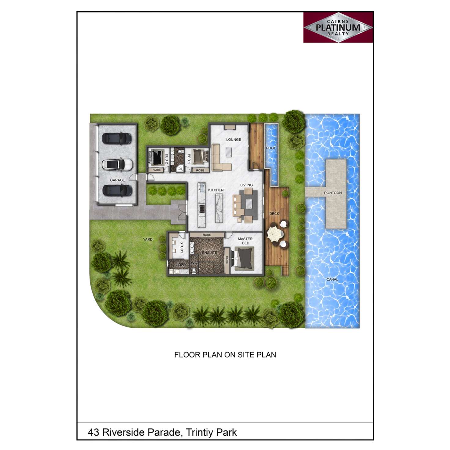 Floorplan of Homely house listing, 43 Riverside Parade, Trinity Park QLD 4879