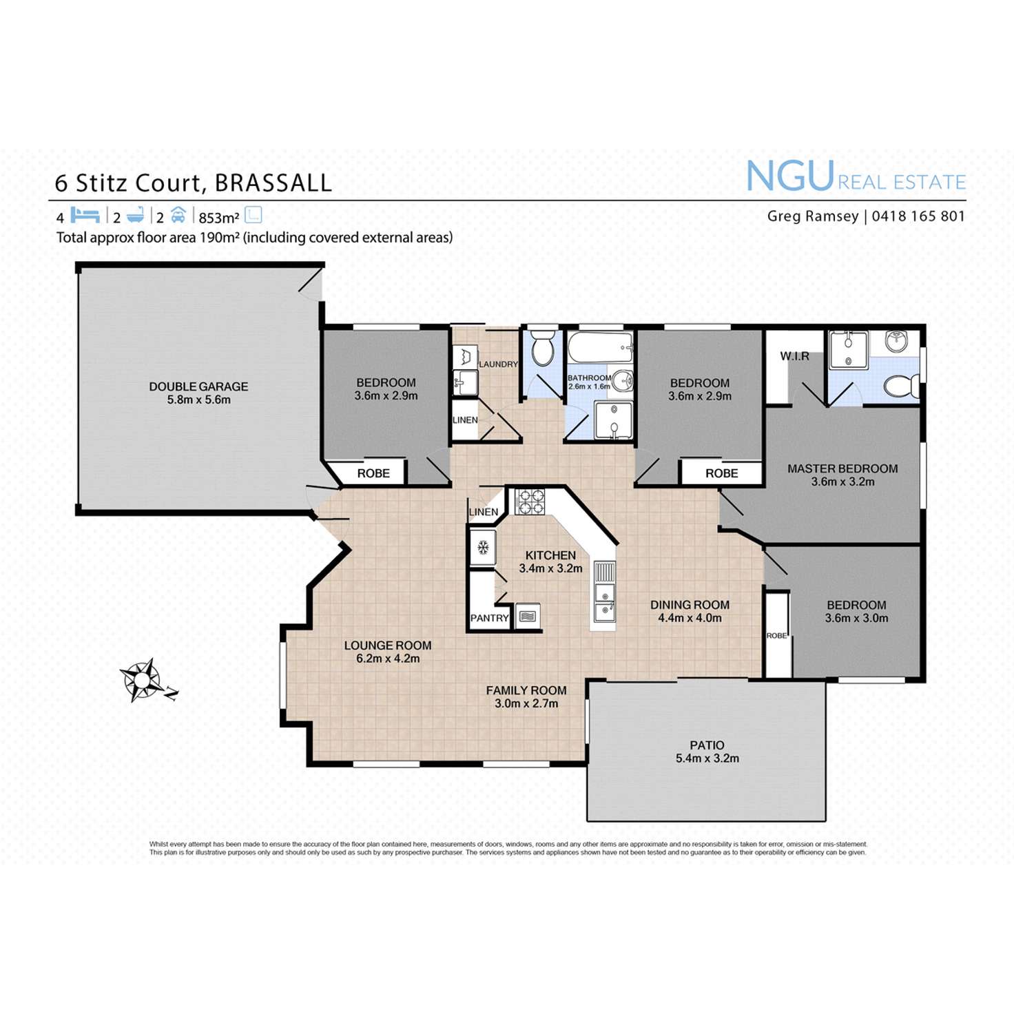 Floorplan of Homely house listing, 6 Stitz Court, Brassall QLD 4305