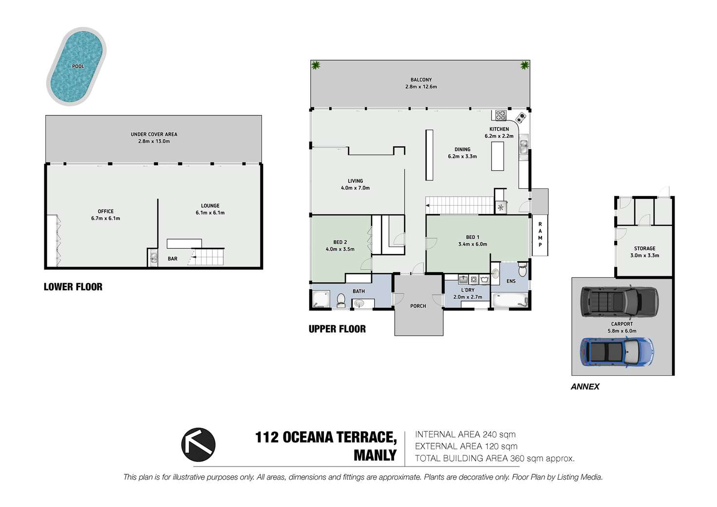 Floorplan of Homely house listing, 112 Oceana Terrace, Manly QLD 4179