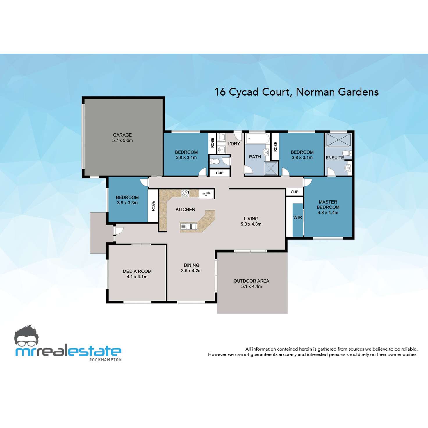 Floorplan of Homely house listing, 16 Cycad Court, Norman Gardens QLD 4701