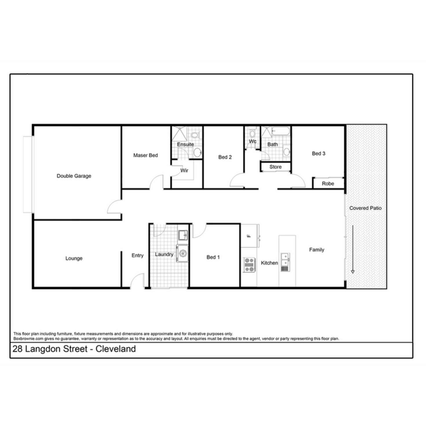 Floorplan of Homely house listing, 28 Langdon Street, Cleveland QLD 4163