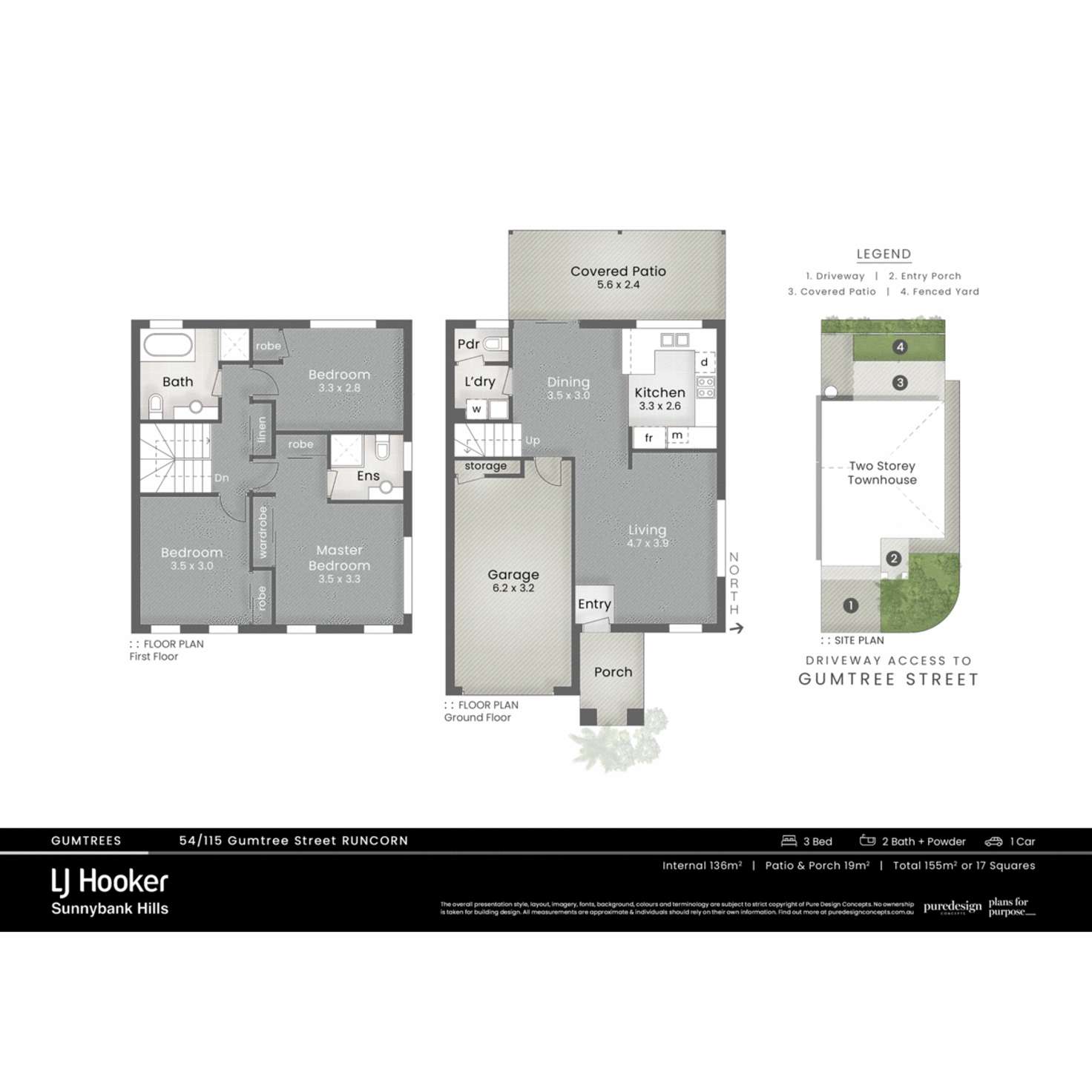 Floorplan of Homely townhouse listing, 54/115 Gumtree Street, Runcorn QLD 4113