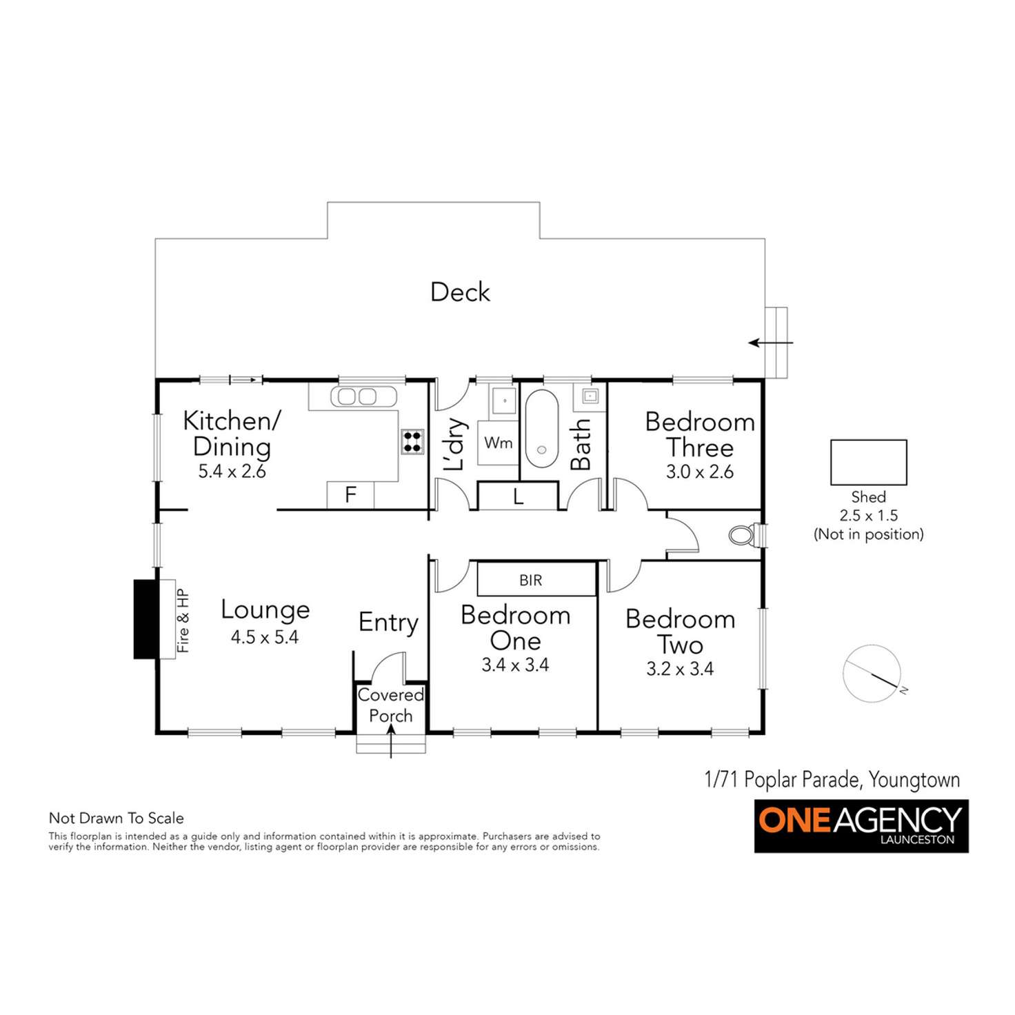 Floorplan of Homely house listing, 1/71 Poplar Parade, Youngtown TAS 7249