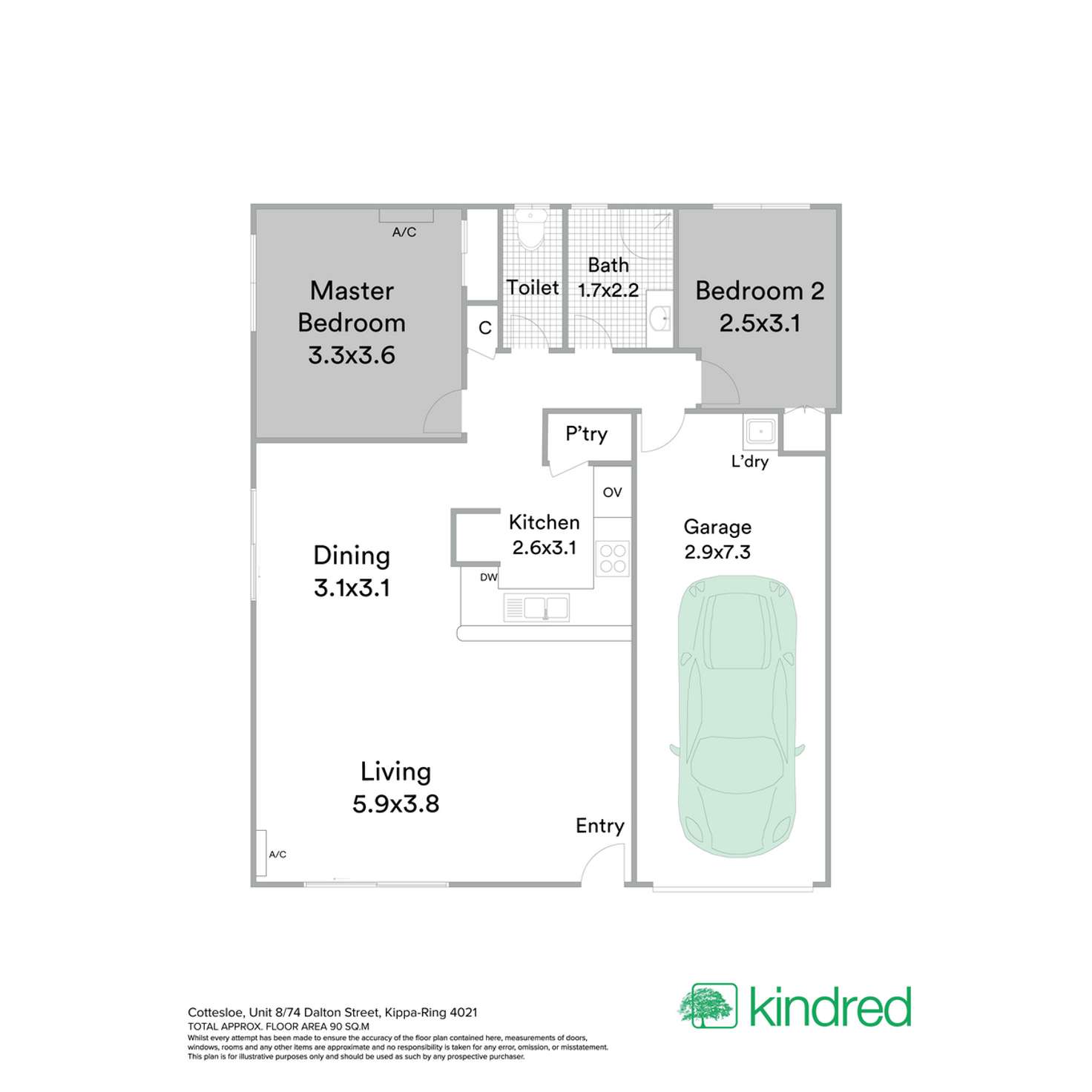 Floorplan of Homely unit listing, 8/74 Dalton Street, Kippa-ring QLD 4021