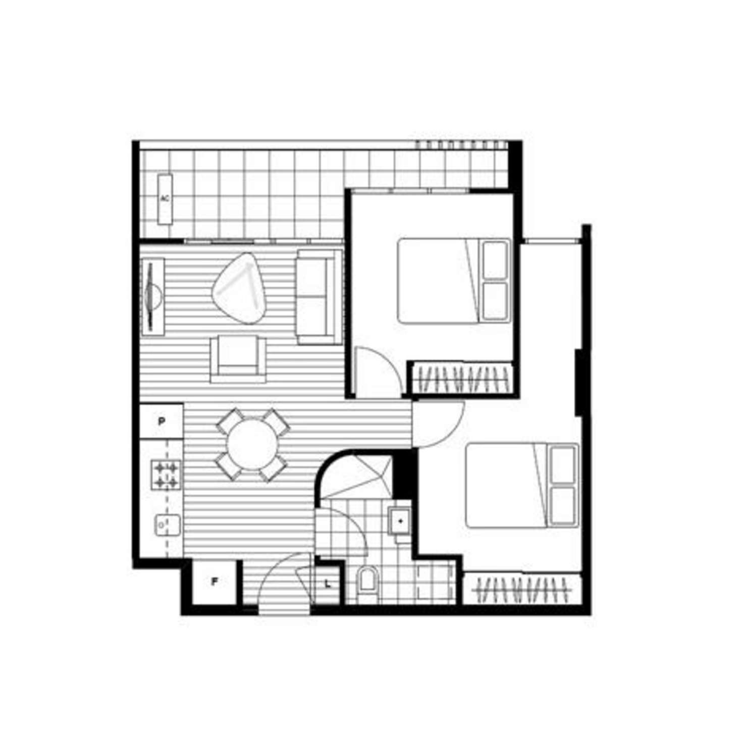 Floorplan of Homely apartment listing, 222/70 Nott Street, Port Melbourne VIC 3207