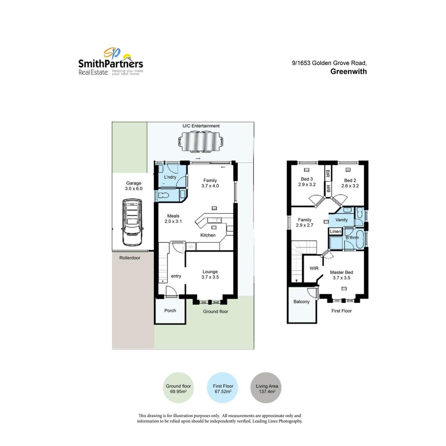 Floorplan of Homely townhouse listing, 9/1653 Golden Grove Road, Greenwith SA 5125