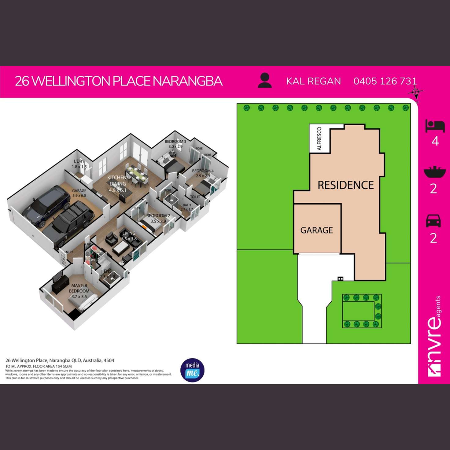 Floorplan of Homely house listing, 26 Wellington Place, Narangba QLD 4504