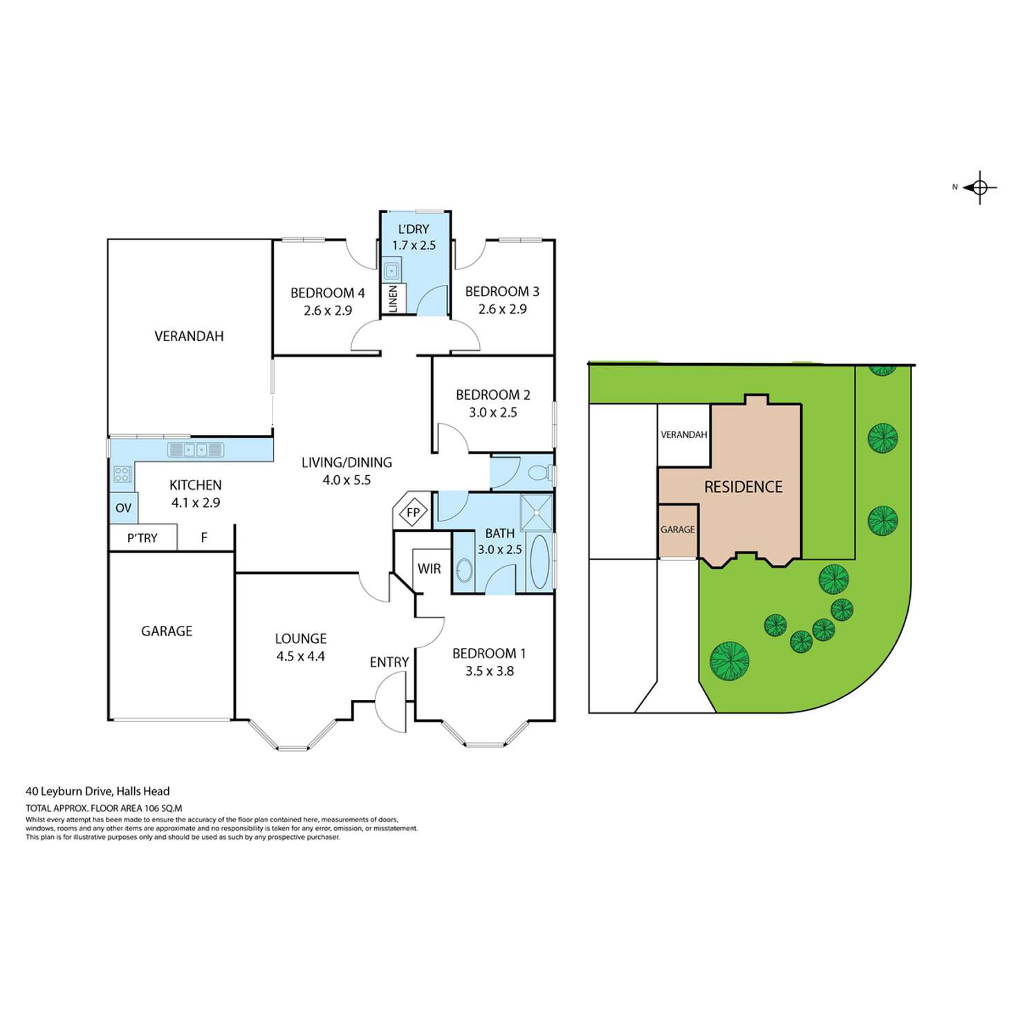 Floorplan of Homely house listing, 40 Leyburn Drive, Halls Head WA 6210