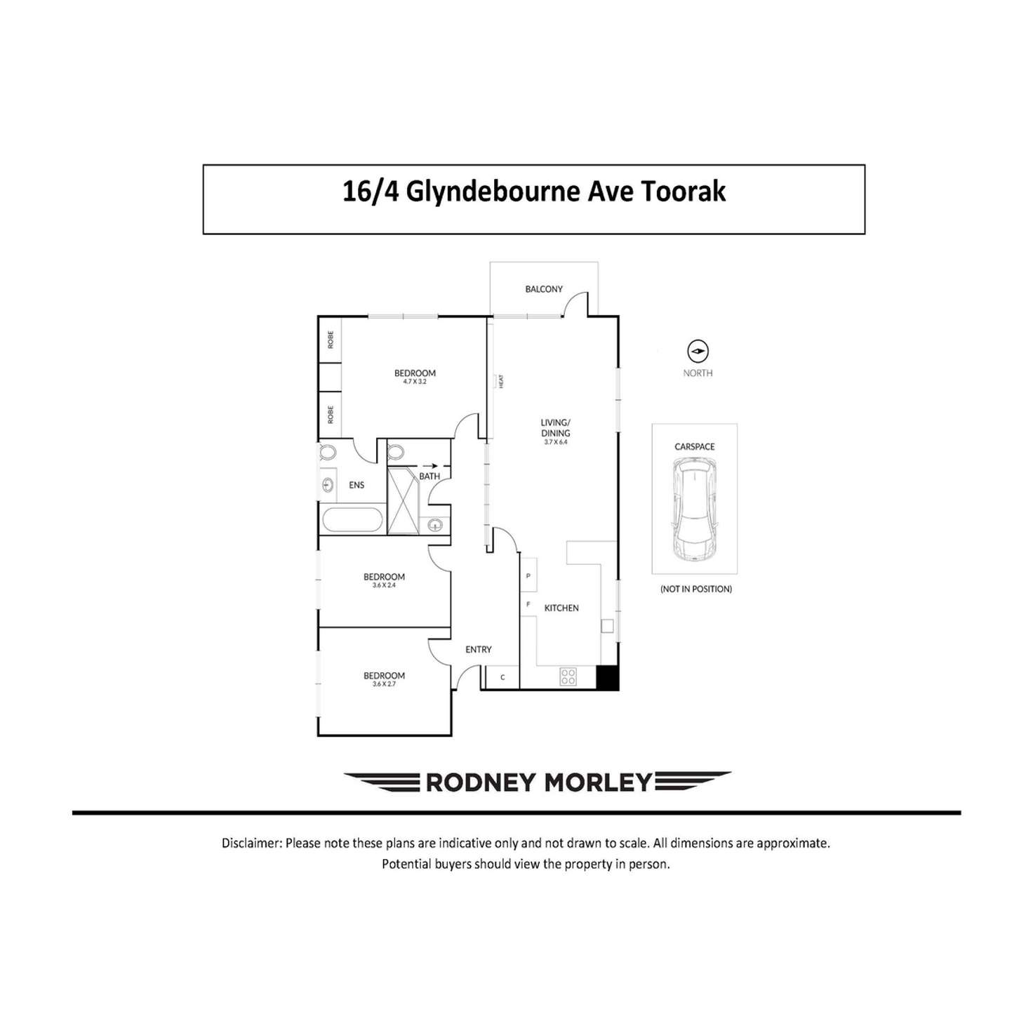 Floorplan of Homely apartment listing, 16/4 Glyndebourne Avenue, Toorak VIC 3142