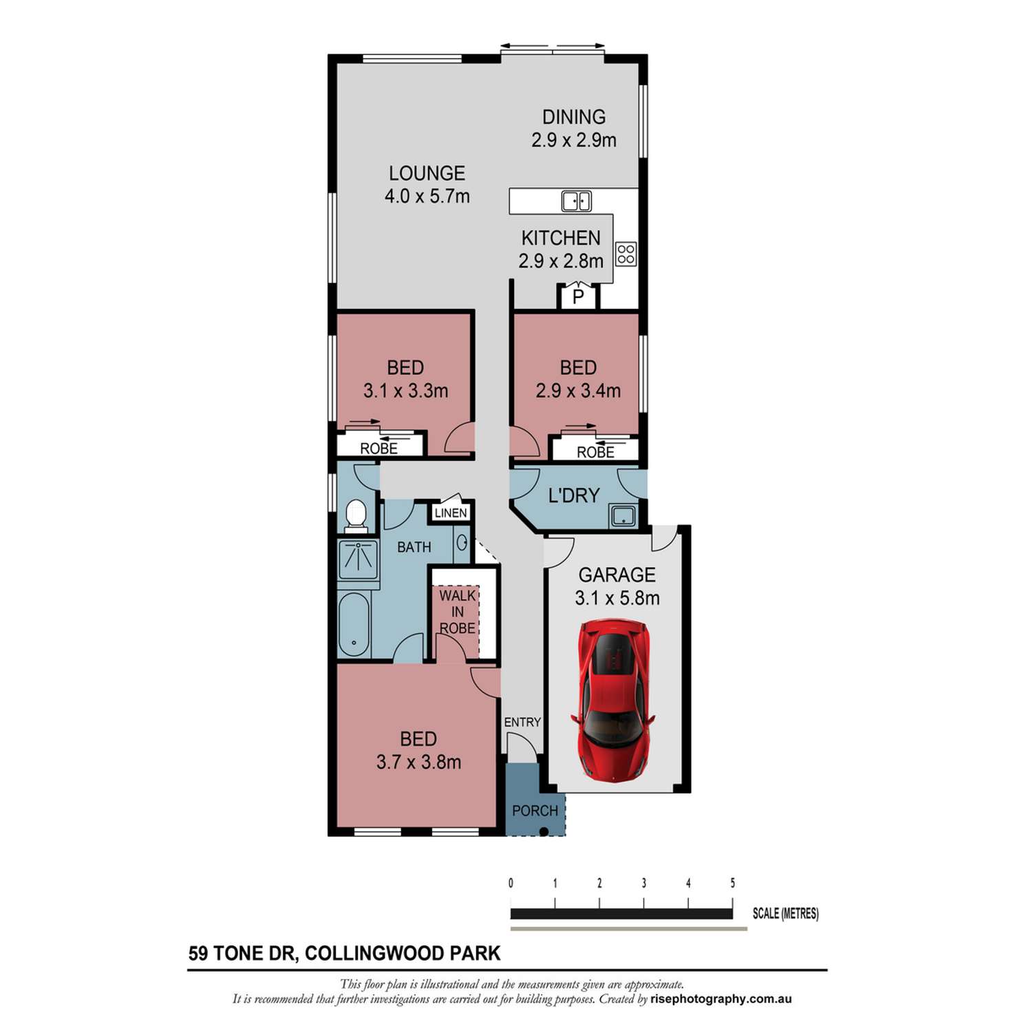 Floorplan of Homely house listing, 59 Tone Drive, Collingwood Park QLD 4301