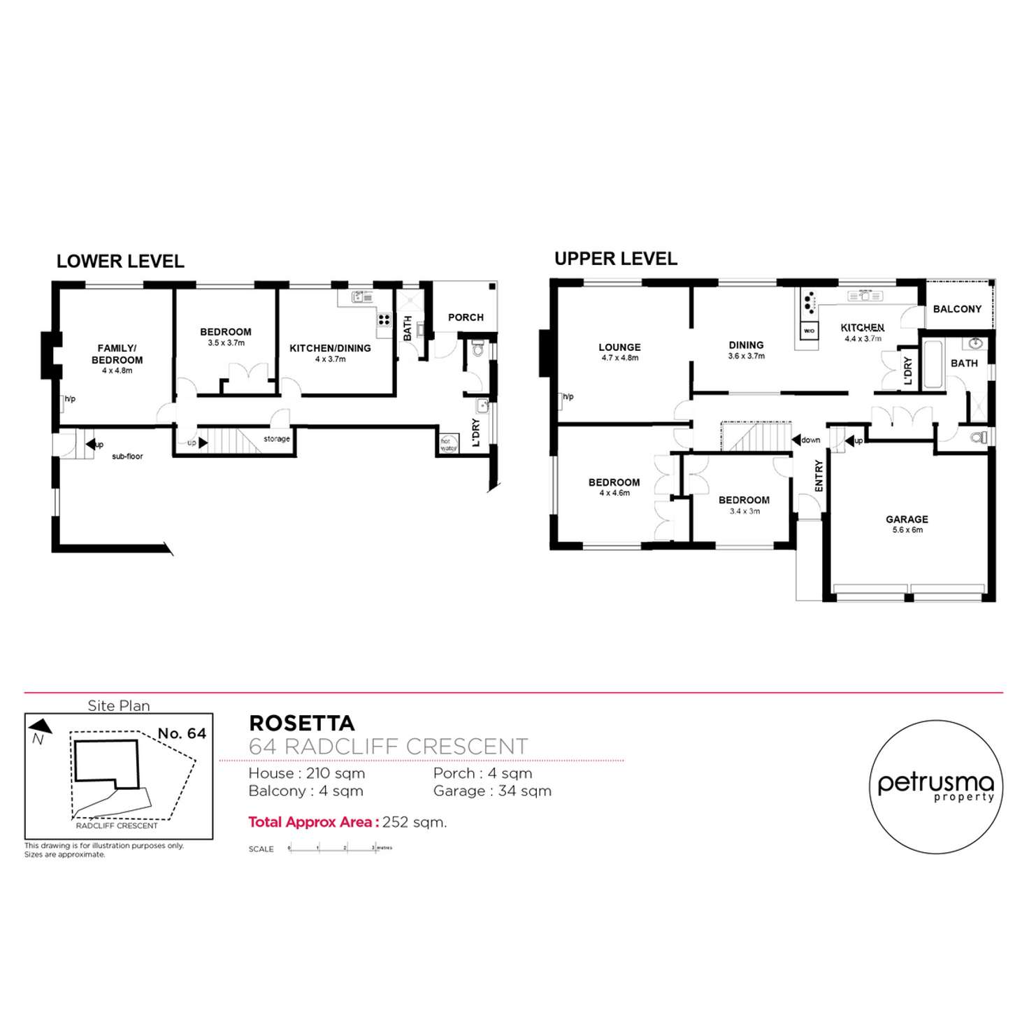 Floorplan of Homely house listing, 64 Radcliff Crescent, Rosetta TAS 7010