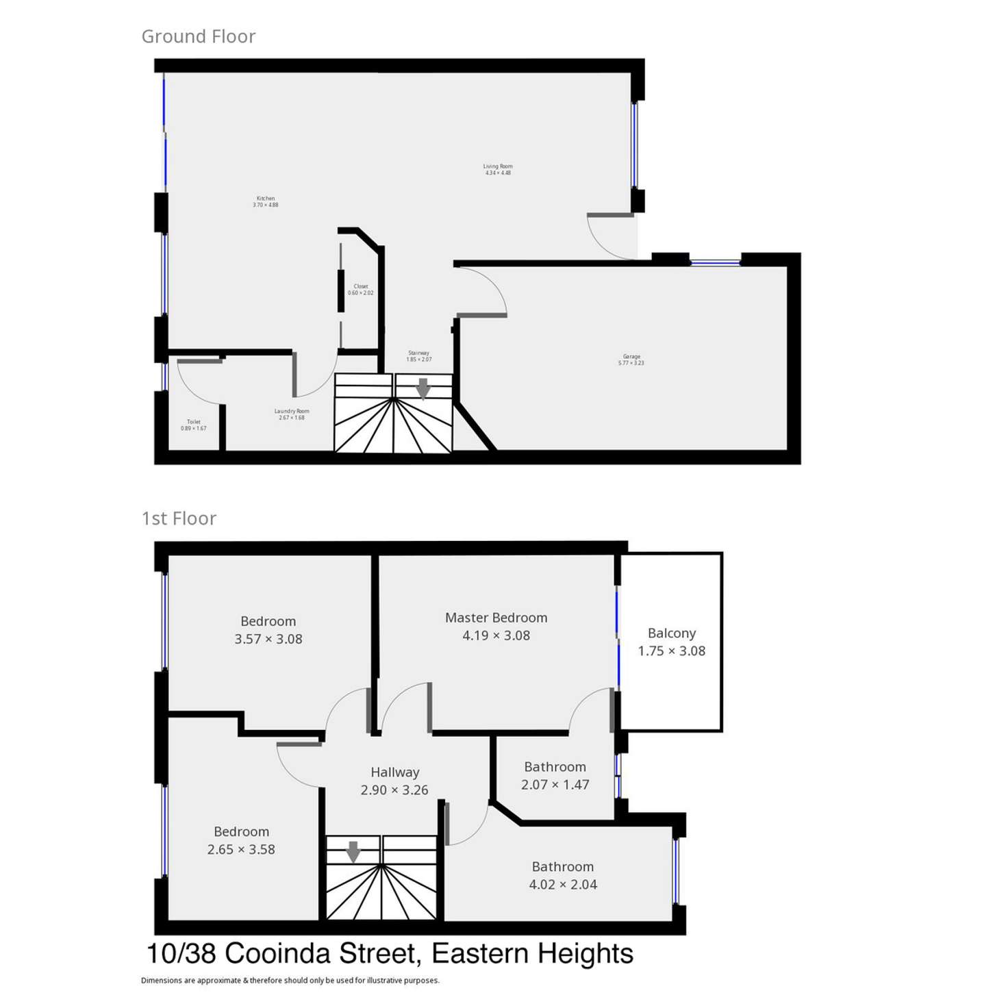 Floorplan of Homely townhouse listing, 10/38 Cooinda Street, Eastern Heights QLD 4305