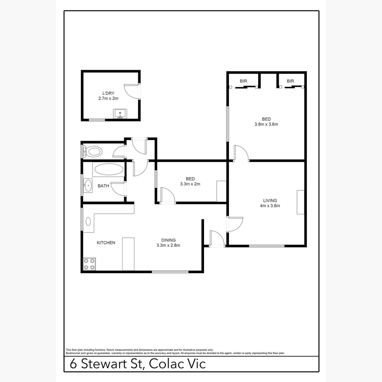 Floorplan of Homely house listing, 6 Stewart Street, Colac VIC 3250