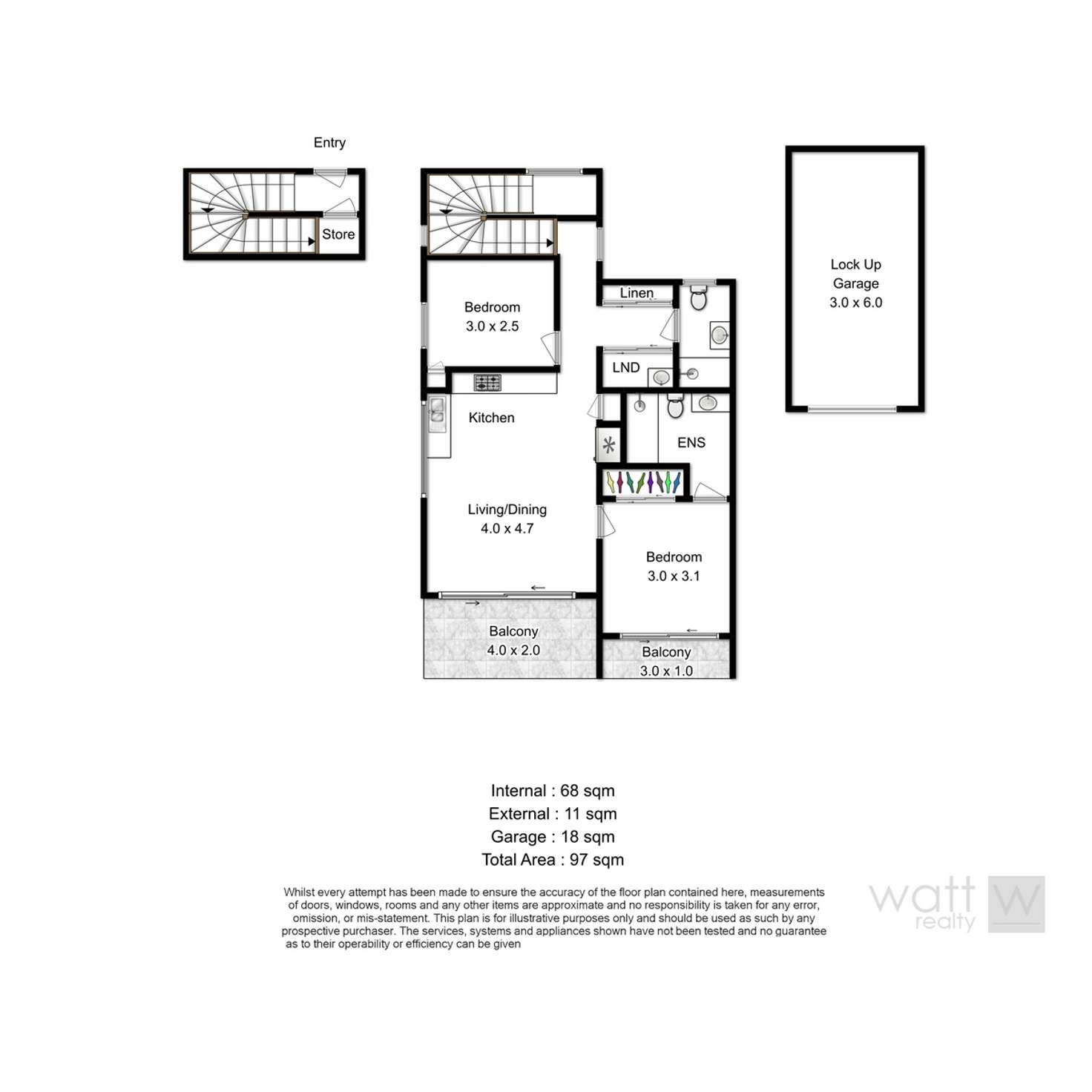 Floorplan of Homely townhouse listing, 18/35 Lavender Place, Fitzgibbon QLD 4018