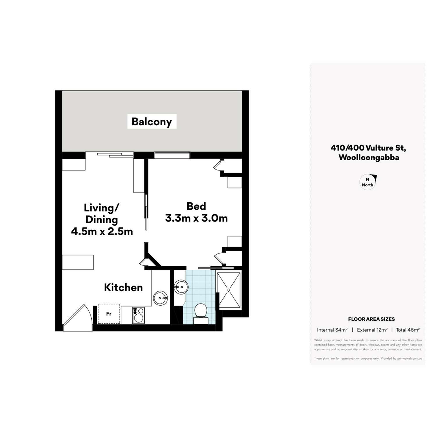Floorplan of Homely unit listing, 400 Vulture Street, Kangaroo Point QLD 4169