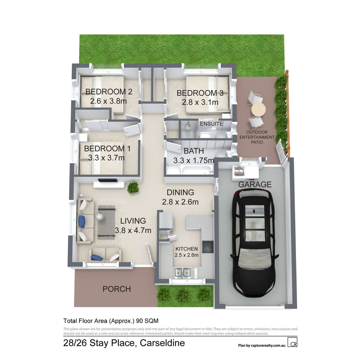 Floorplan of Homely villa listing, 28/26 Stay Place, Carseldine QLD 4034