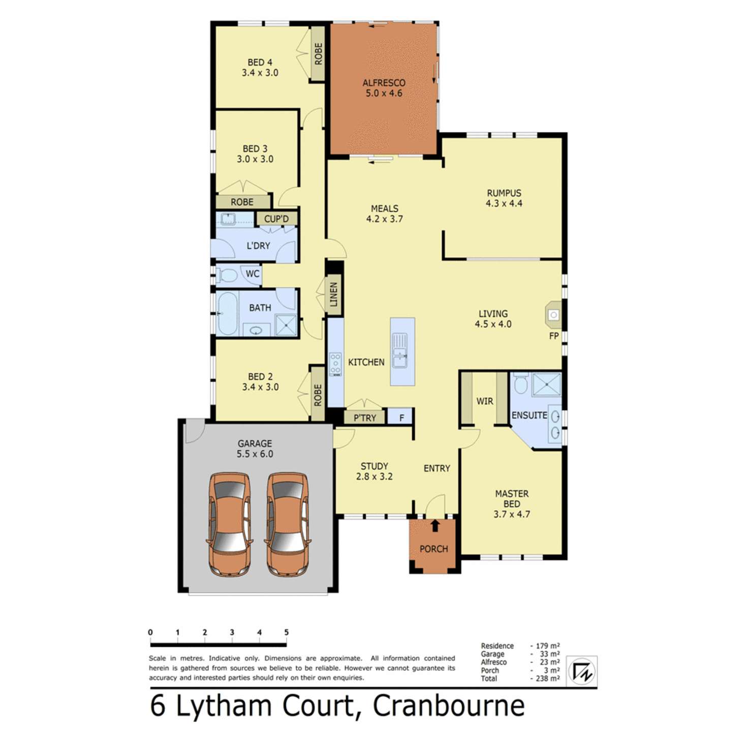 Floorplan of Homely house listing, 6 Lytham Court, Cranbourne VIC 3977