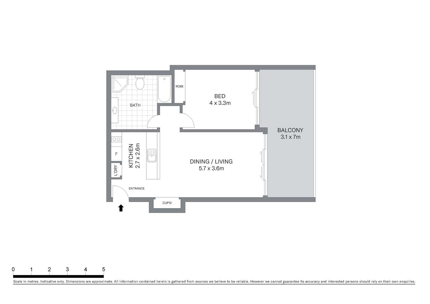 Floorplan of Homely apartment listing, 807/187 Kent Street, Sydney NSW 2000