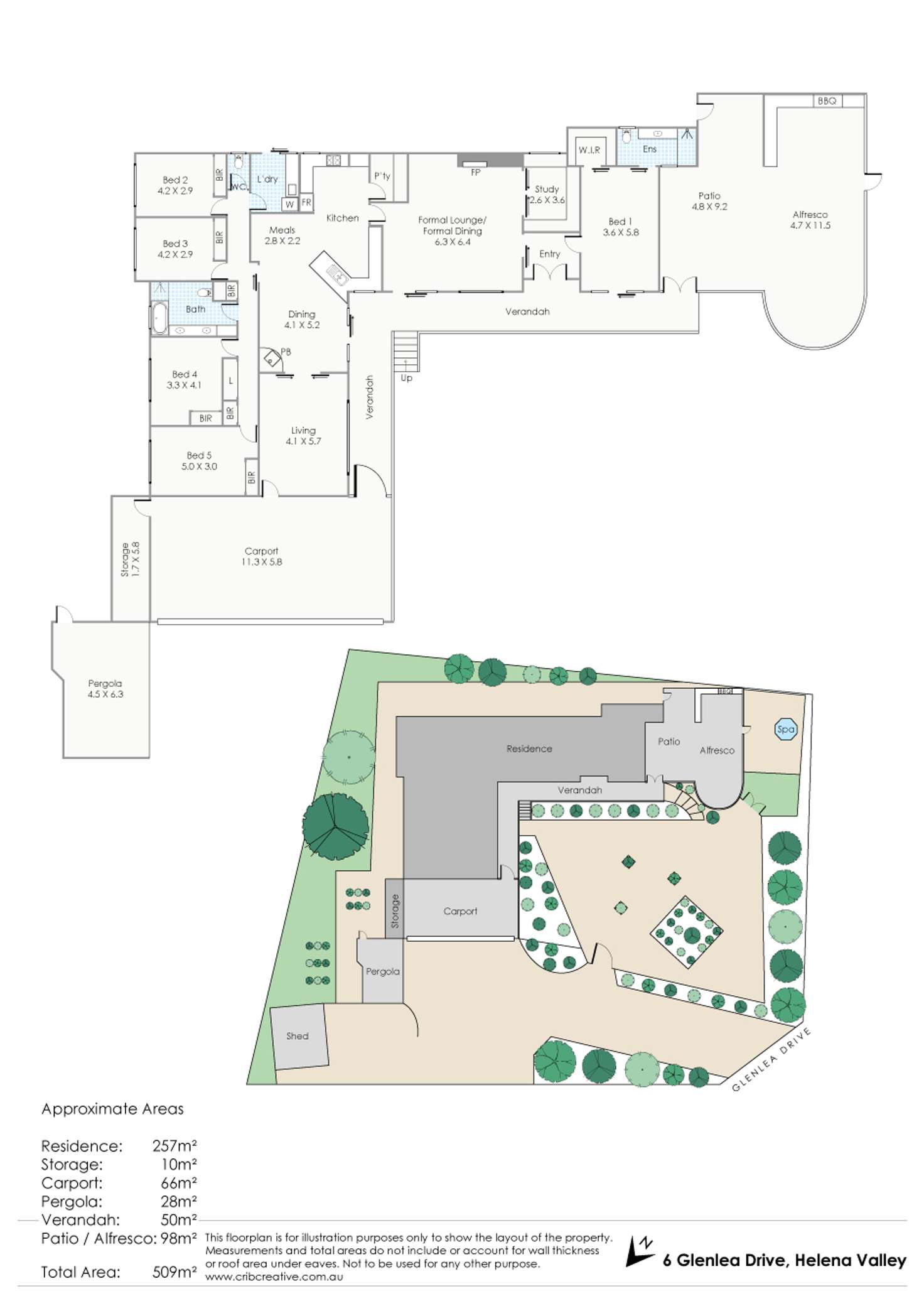 Floorplan of Homely house listing, 6 Glenlea Drive, Helena Valley WA 6056