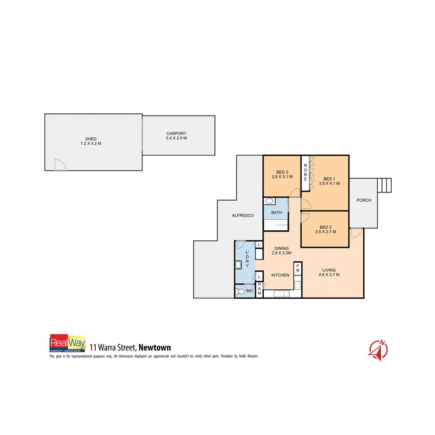 Floorplan of Homely house listing, 11 Warra Street, Newtown QLD 4350