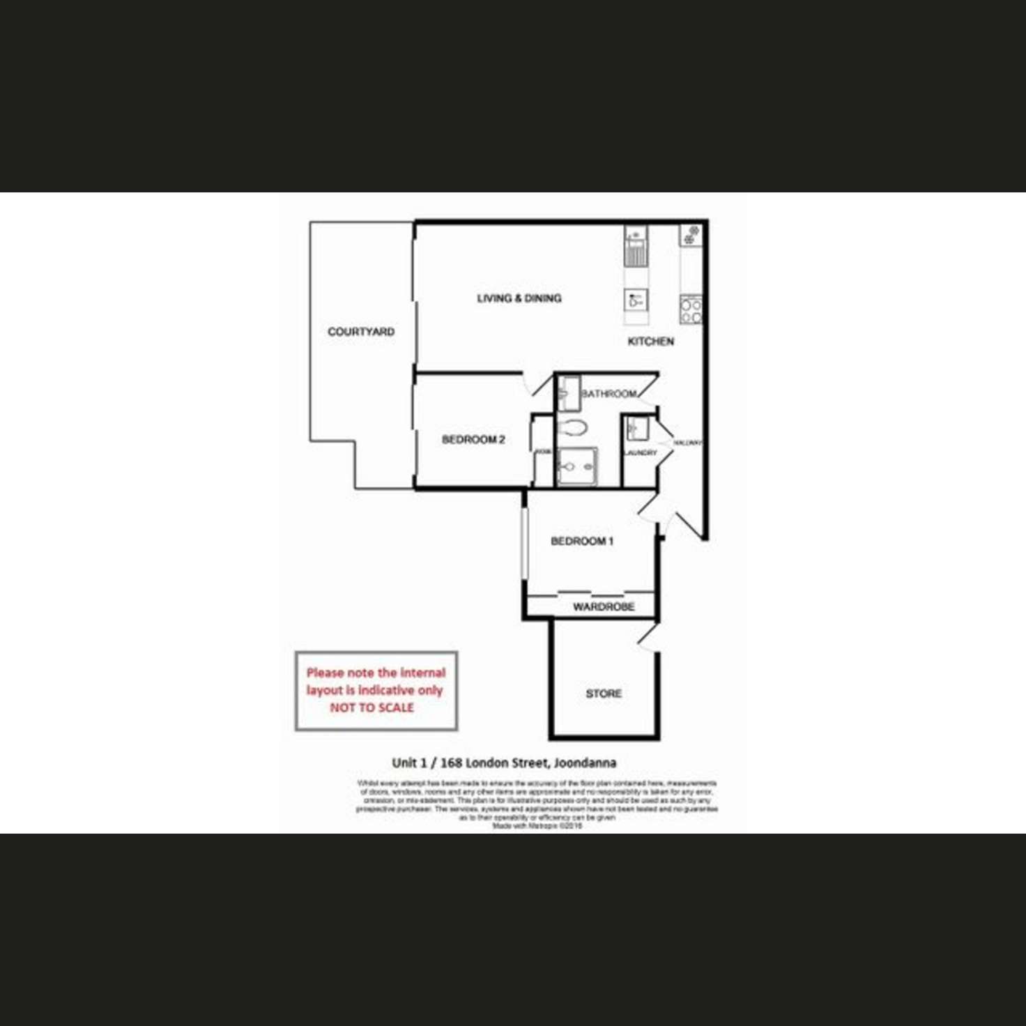 Floorplan of Homely apartment listing, 1/168 London Street, Joondanna WA 6060