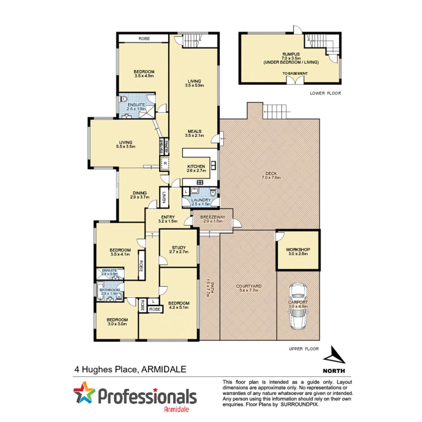 Floorplan of Homely house listing, 4 Hughes Place, Armidale NSW 2350