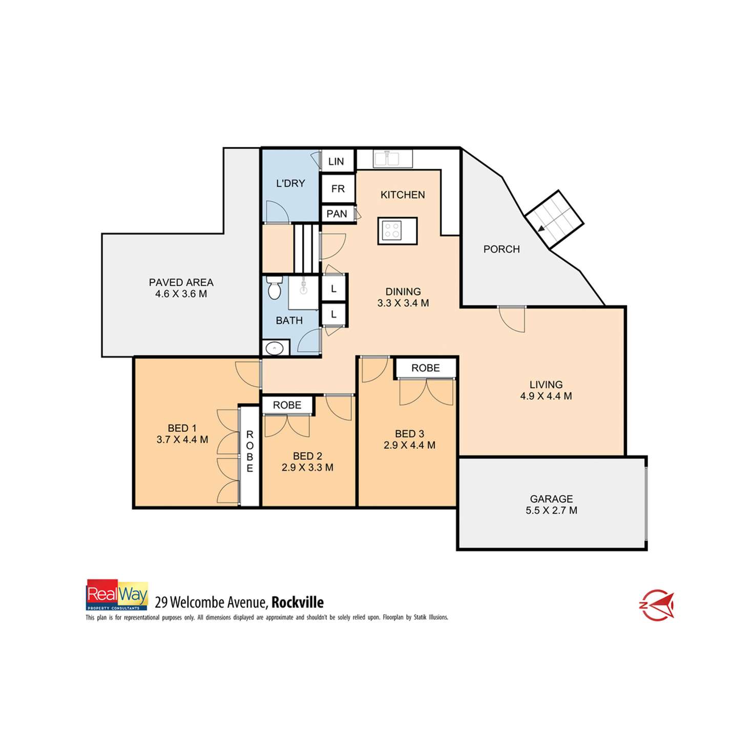 Floorplan of Homely house listing, 29 Welcombe Avenue, Rockville QLD 4350