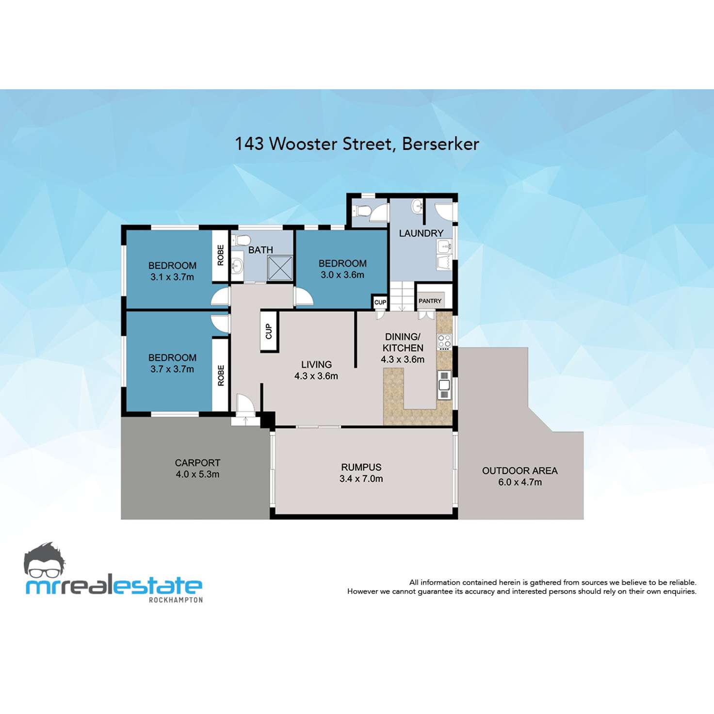 Floorplan of Homely house listing, 143 Wooster Street, Berserker QLD 4701