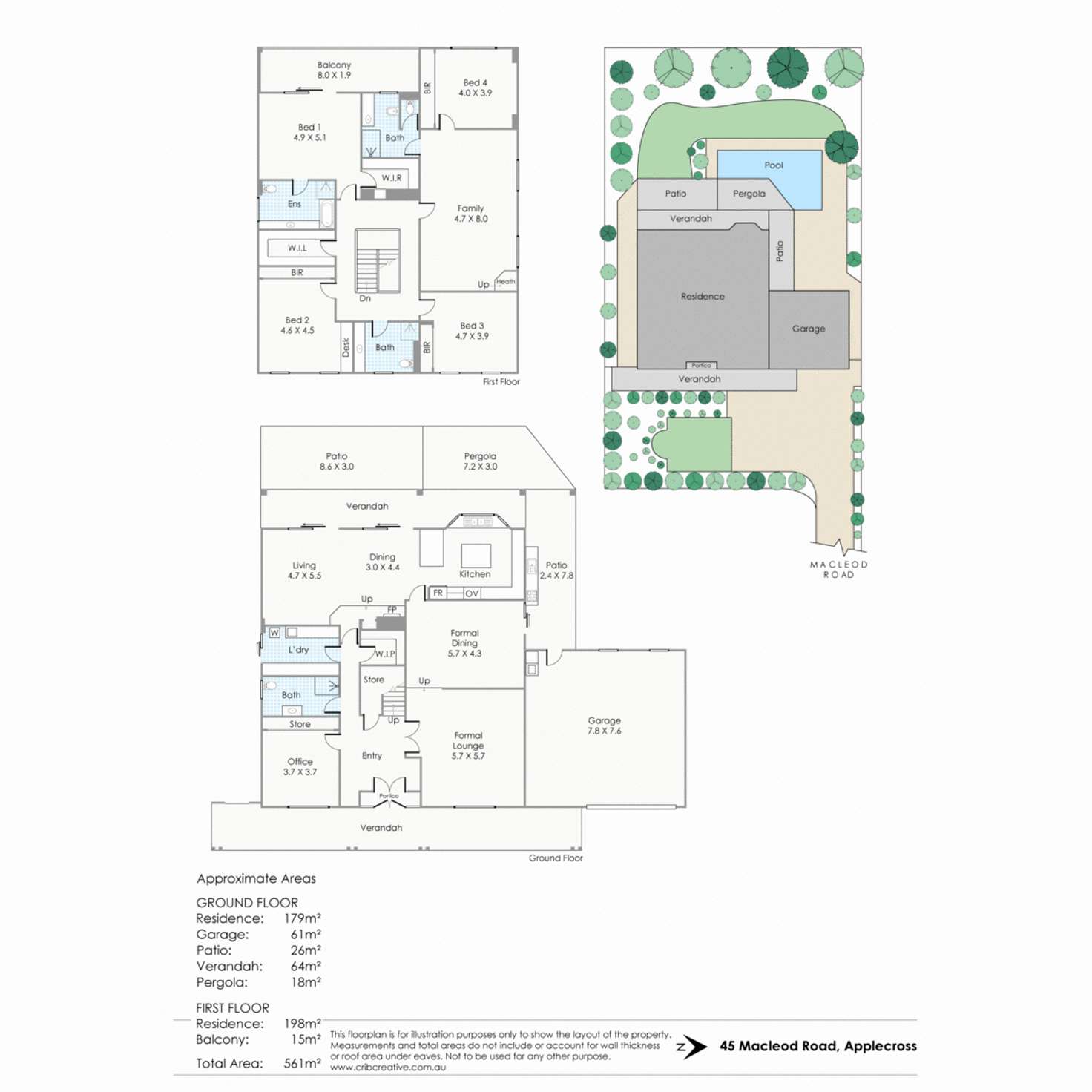 Floorplan of Homely house listing, 45 Macleod Road, Applecross WA 6153