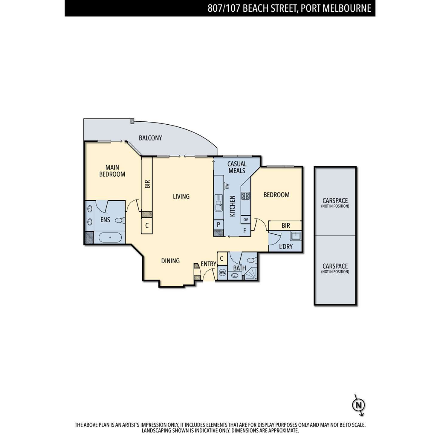 Floorplan of Homely apartment listing, 807/107 Beach Street, Port Melbourne VIC 3207