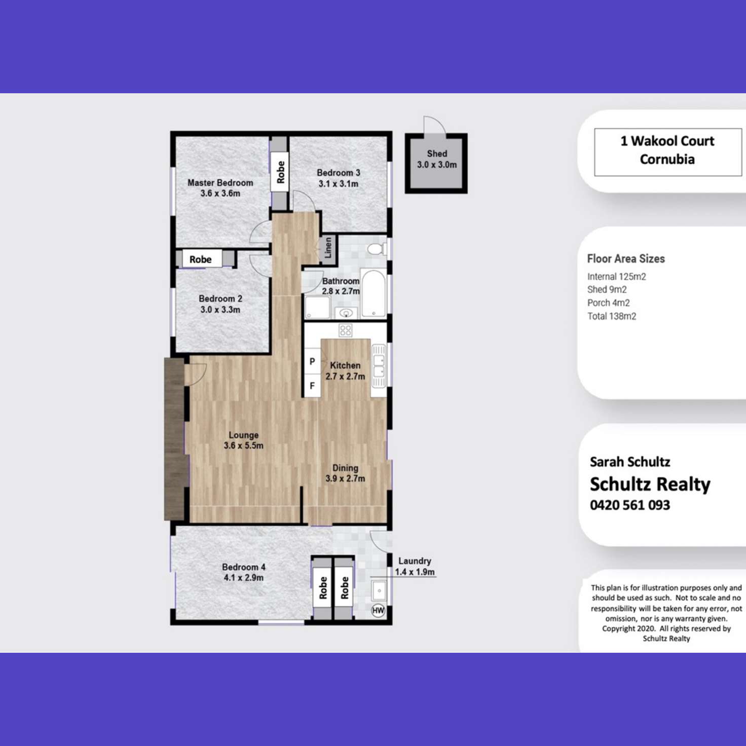 Floorplan of Homely house listing, 1 Wakool Court, Cornubia QLD 4130