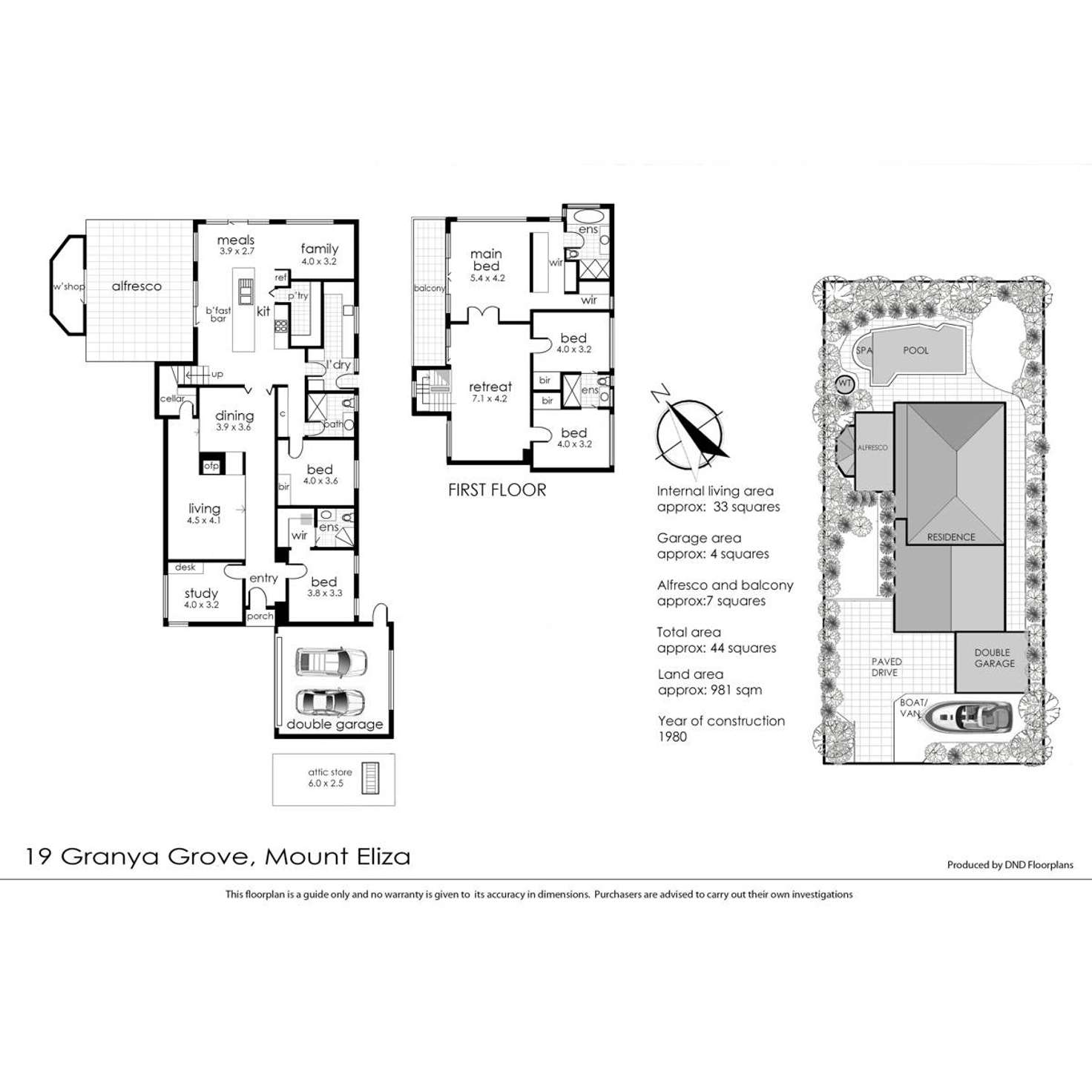 Floorplan of Homely house listing, 19 Granya Grove, Mount Eliza VIC 3930