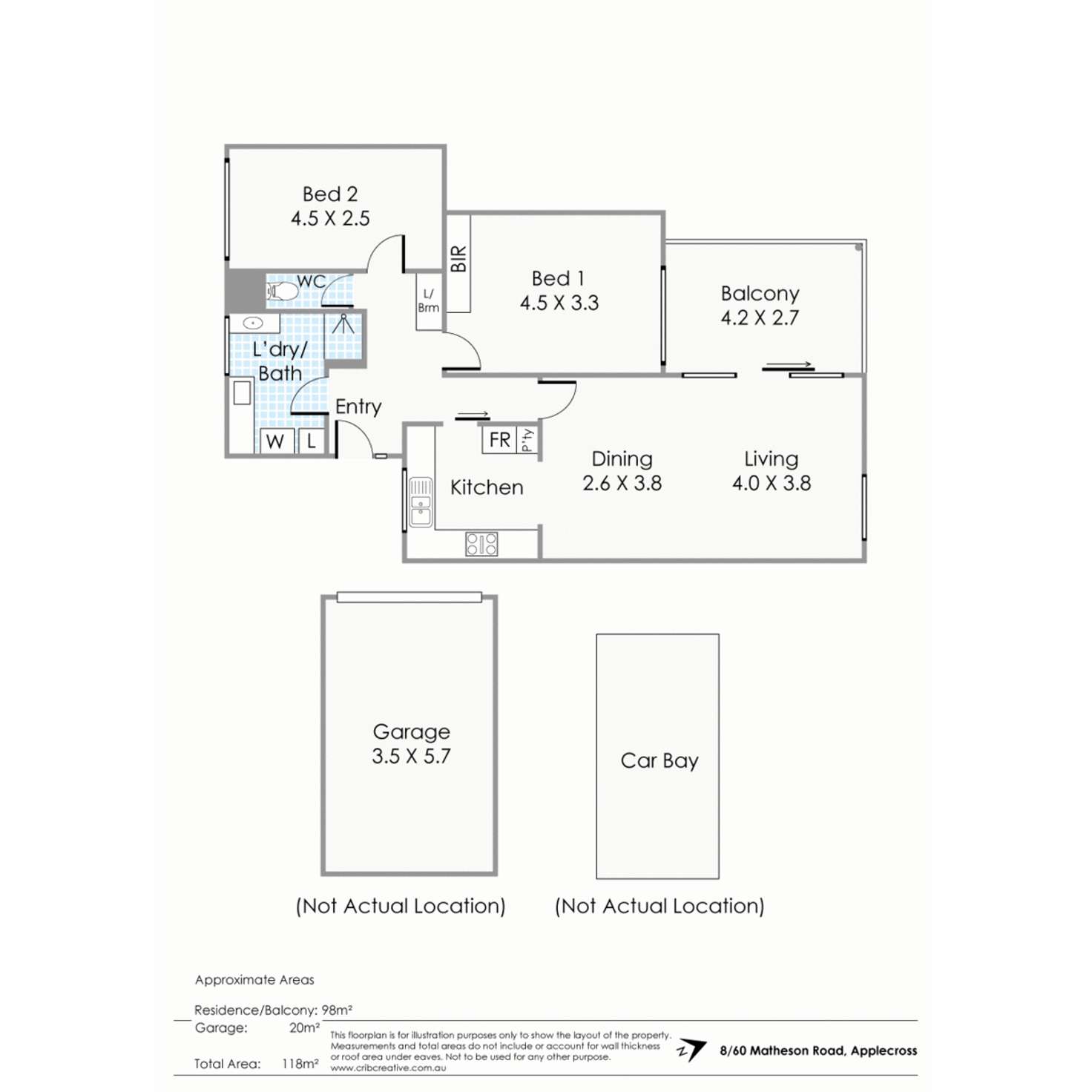 Floorplan of Homely apartment listing, 8/60 Matheson Road, Applecross WA 6153