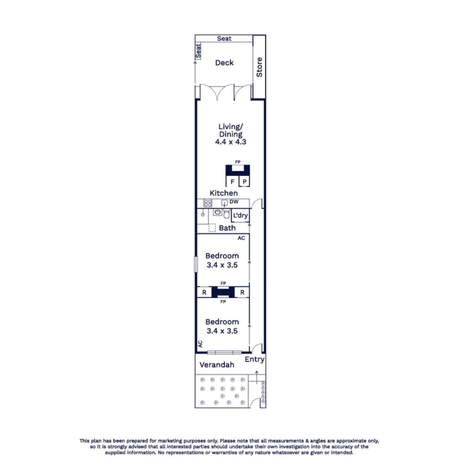 Floorplan of Homely house listing, 76 Hardiman Street, Kensington VIC 3031