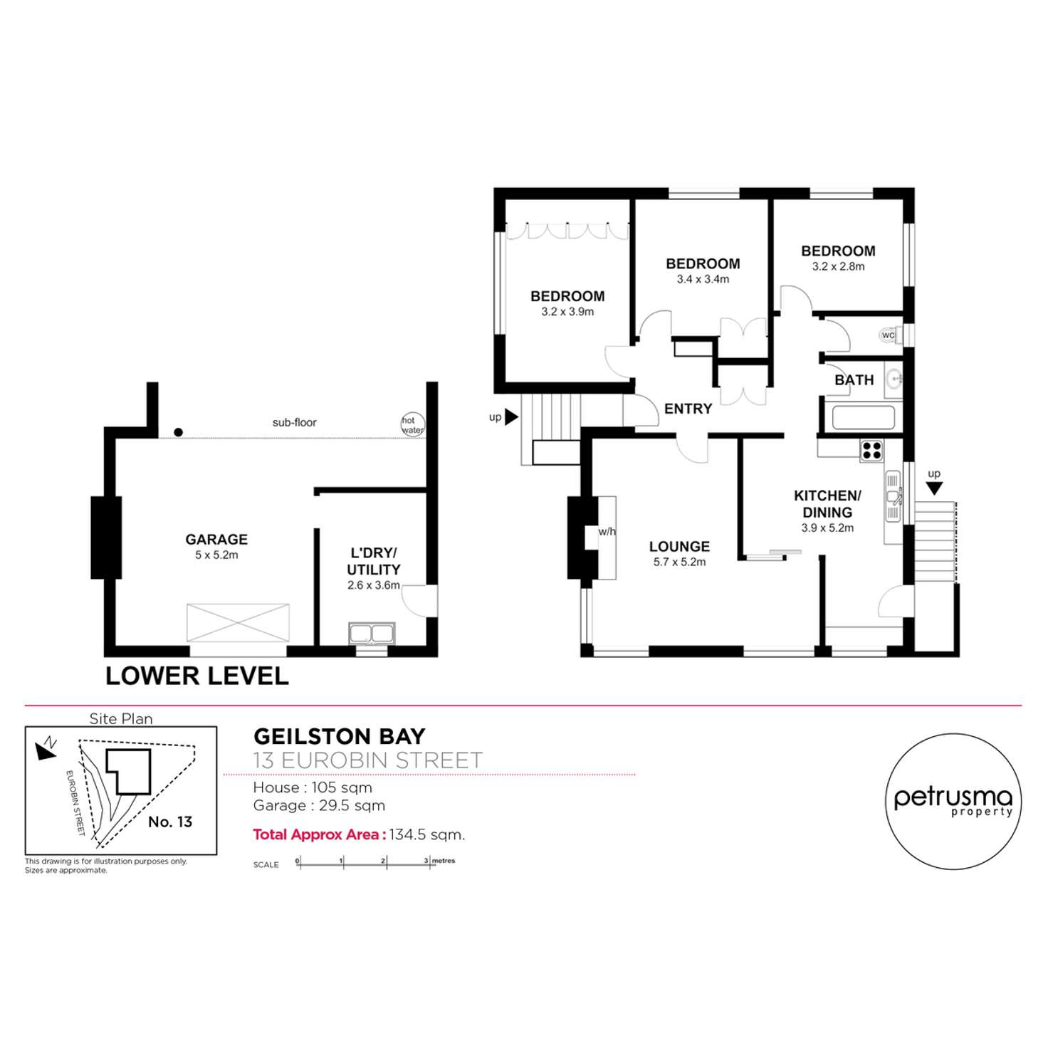 Floorplan of Homely house listing, 13 Eurobin Street, Geilston Bay TAS 7015