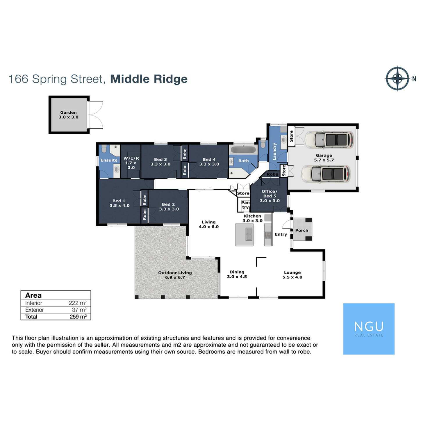 Floorplan of Homely house listing, 166 Spring Street, Middle Ridge QLD 4350