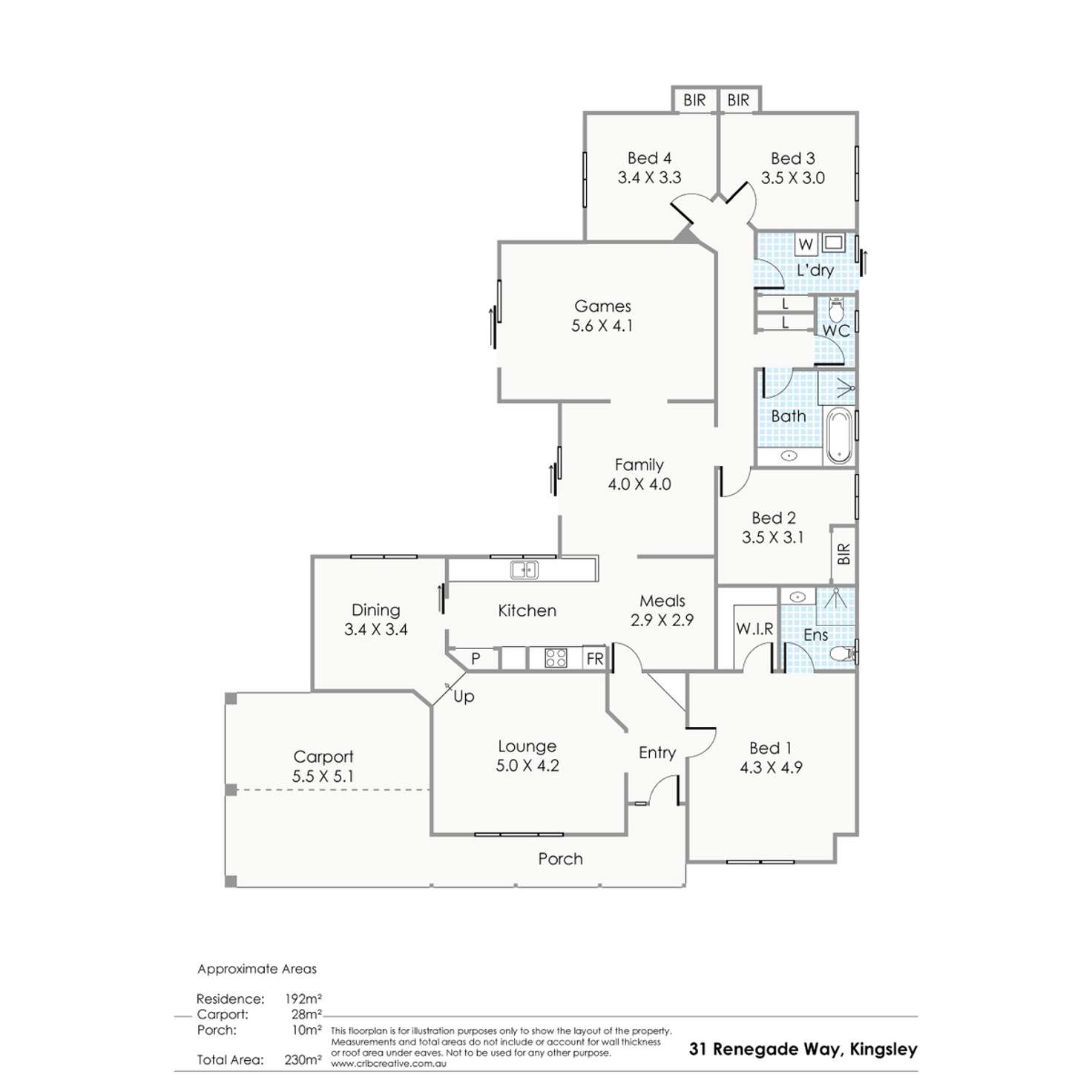 Floorplan of Homely house listing, 31 Renegade Way, Kingsley WA 6026