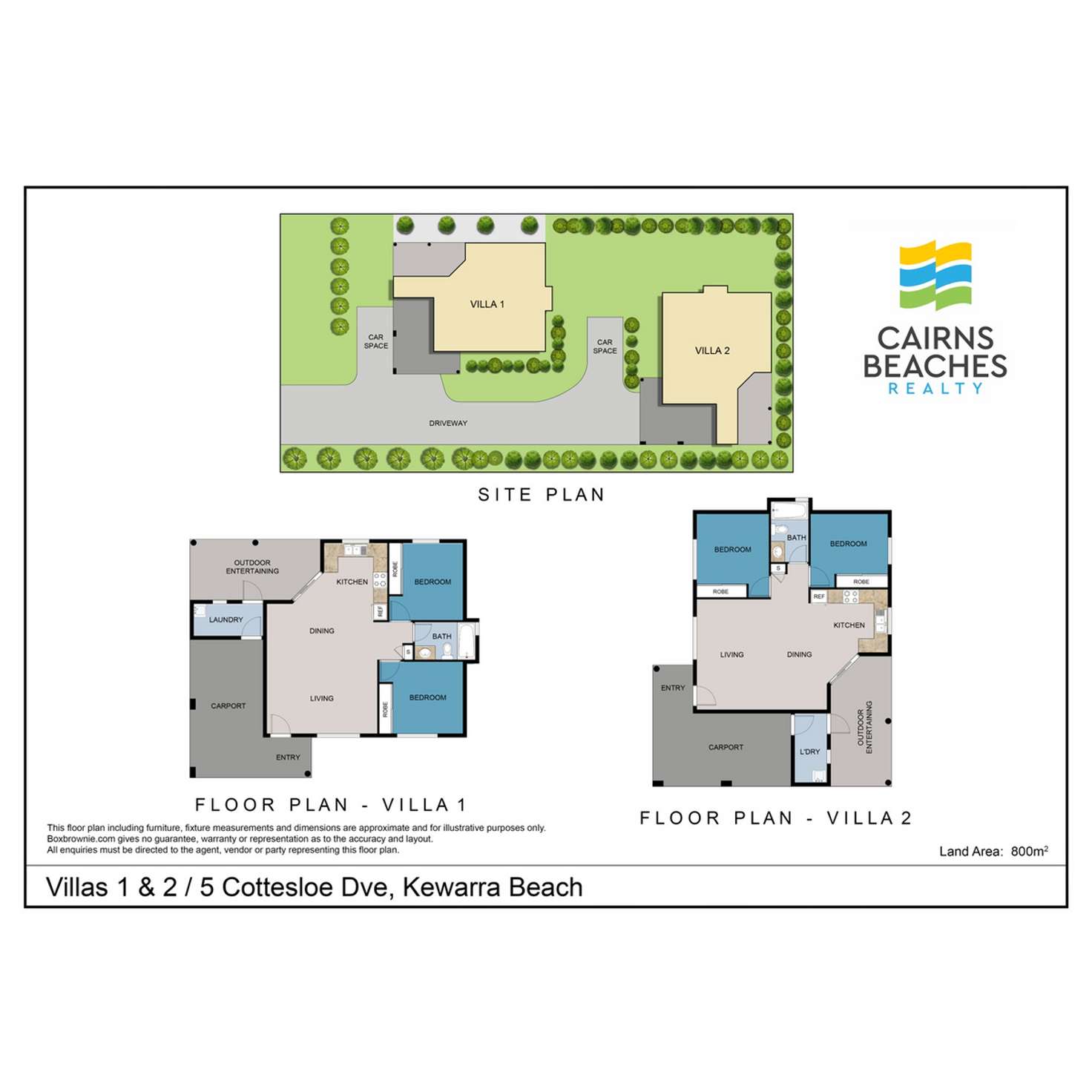 Floorplan of Homely semiDetached listing, 5 Cottesloe Dve, Kewarra Beach QLD 4879