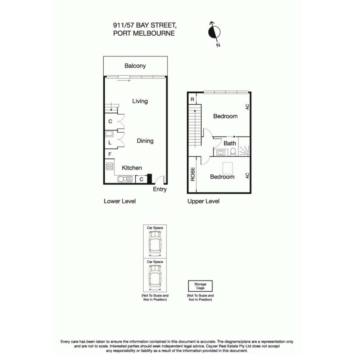 Floorplan of Homely apartment listing, 911/57 Bay Street, Port Melbourne VIC 3207