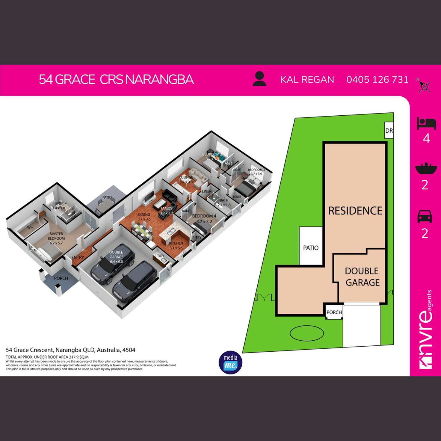 Floorplan of Homely house listing, 54 Grace Crescent, Narangba QLD 4504