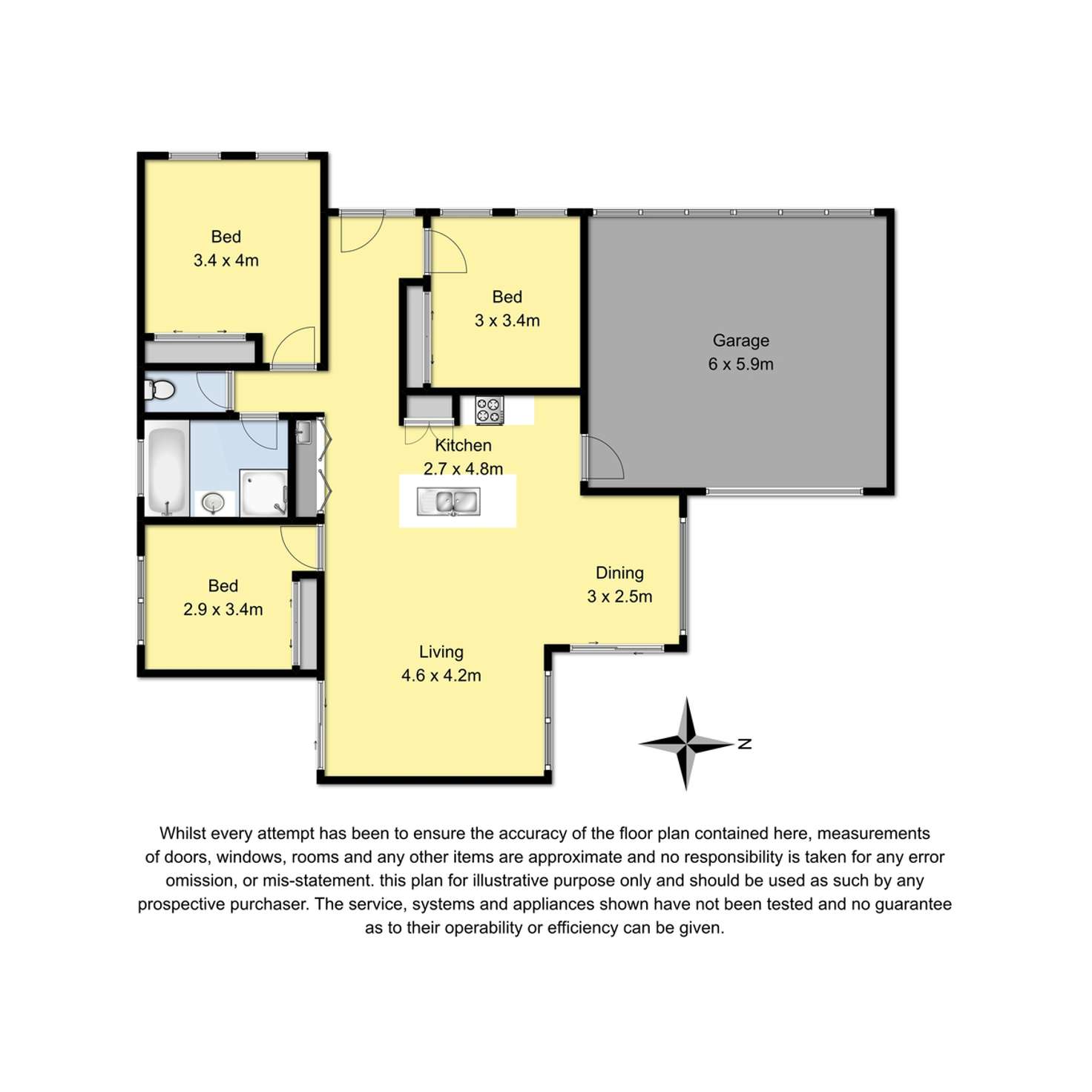Floorplan of Homely townhouse listing, 1/26 Dowling Street, Colac VIC 3250