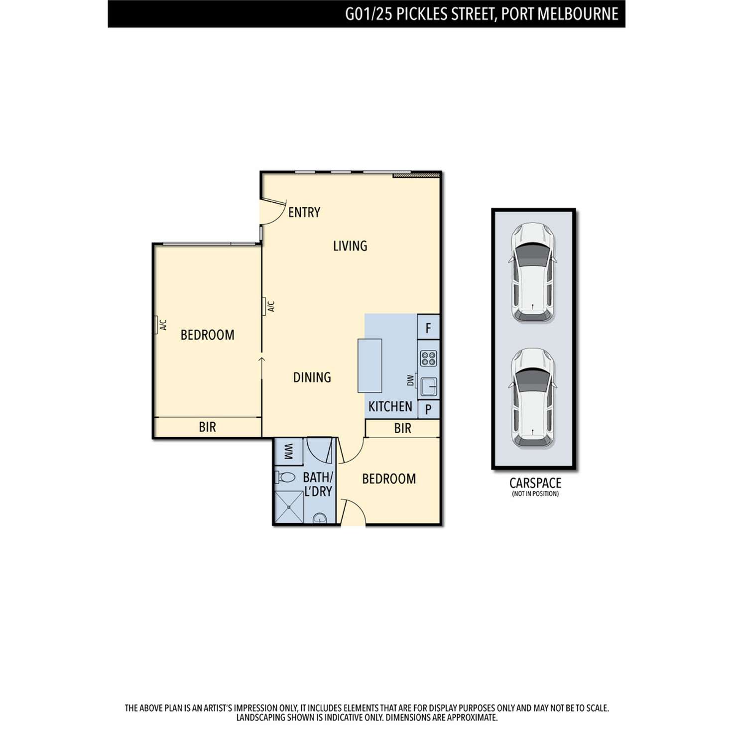 Floorplan of Homely apartment listing, G01/25 Pickles Street, Port Melbourne VIC 3207