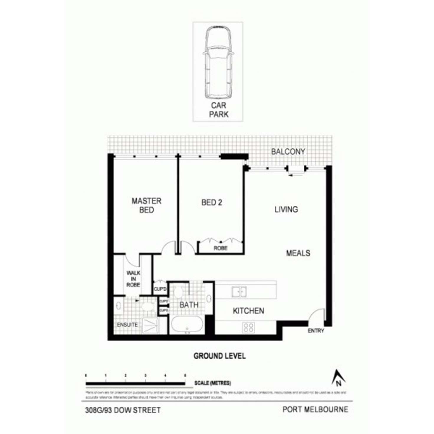 Floorplan of Homely apartment listing, 308G/93 Dow Street, Port Melbourne VIC 3207