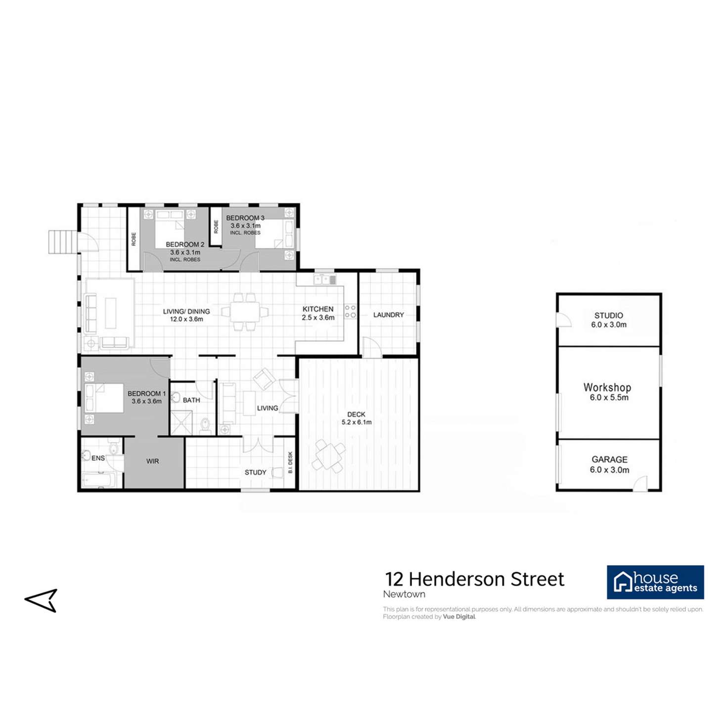 Floorplan of Homely house listing, 12 Henderson Street, Newtown QLD 4350