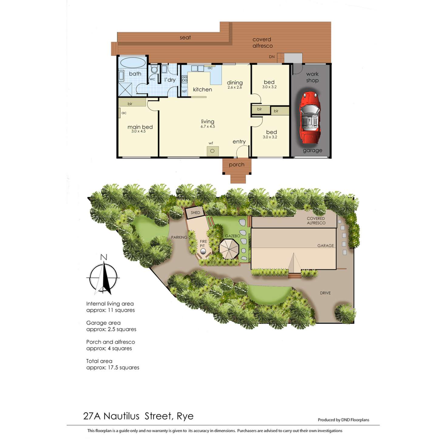 Floorplan of Homely house listing, 27A Nautilus Street, Rye VIC 3941