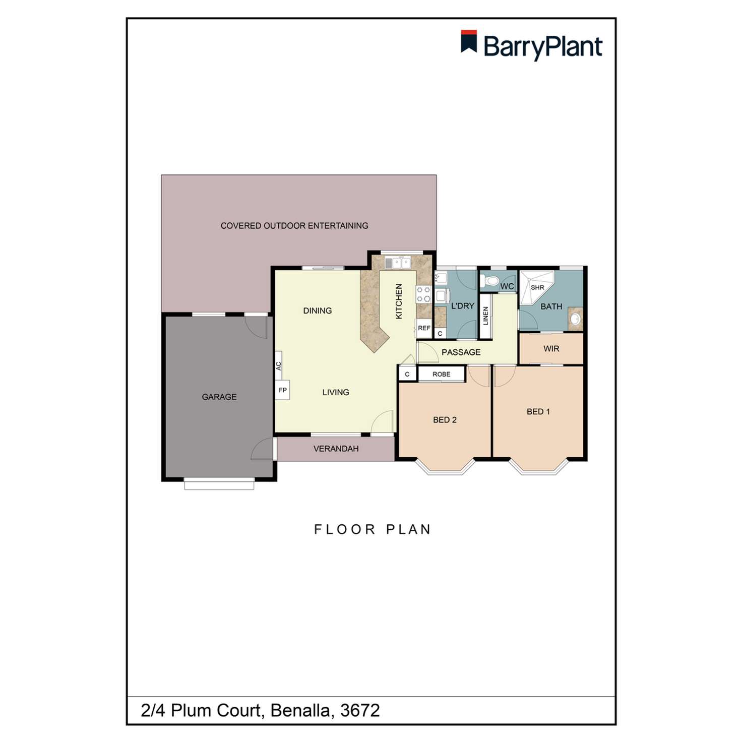 Floorplan of Homely townhouse listing, 2/4 Plum Court, Benalla VIC 3672