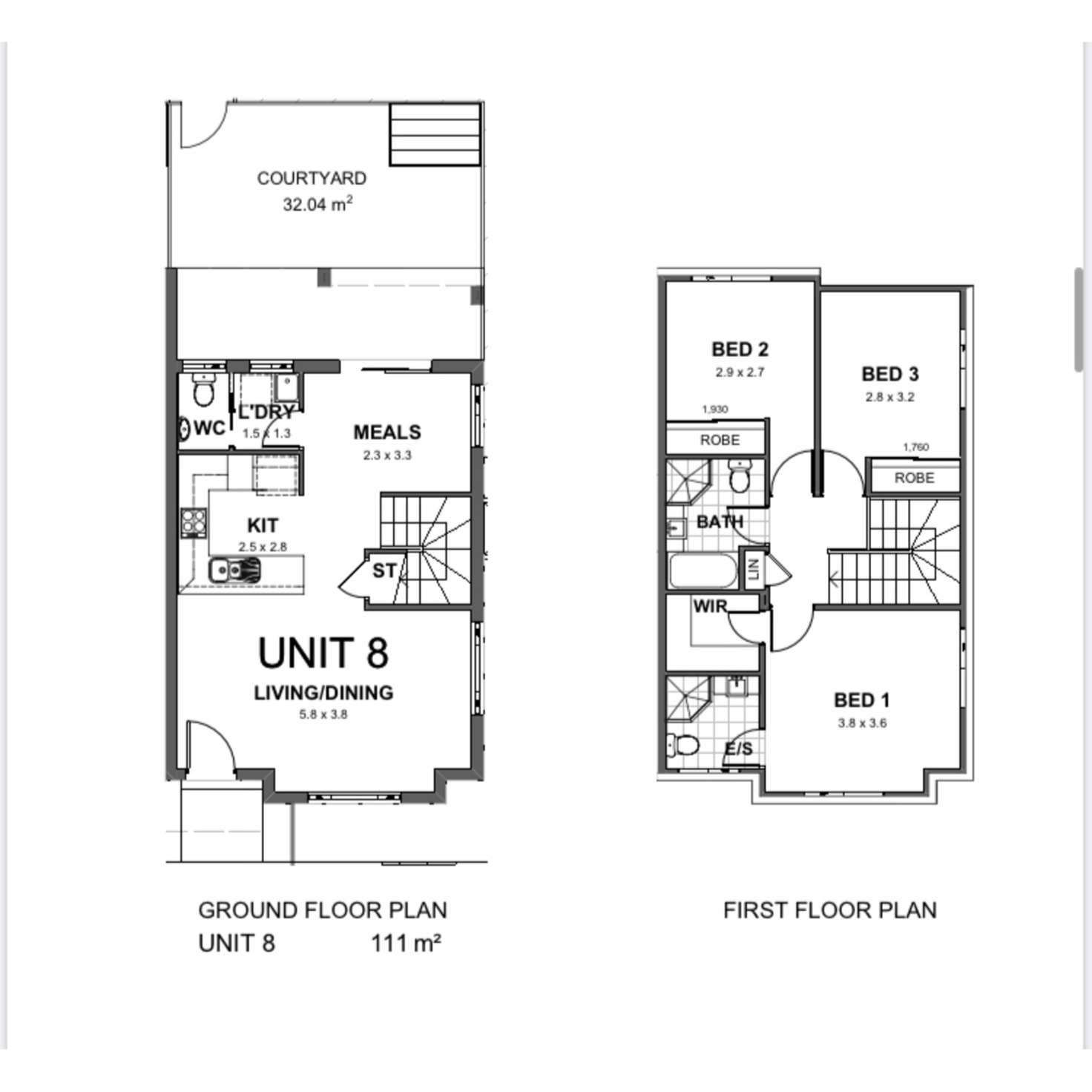 Floorplan of Homely townhouse listing, 8/27-31 Canberra Street, Oxley Park NSW 2760