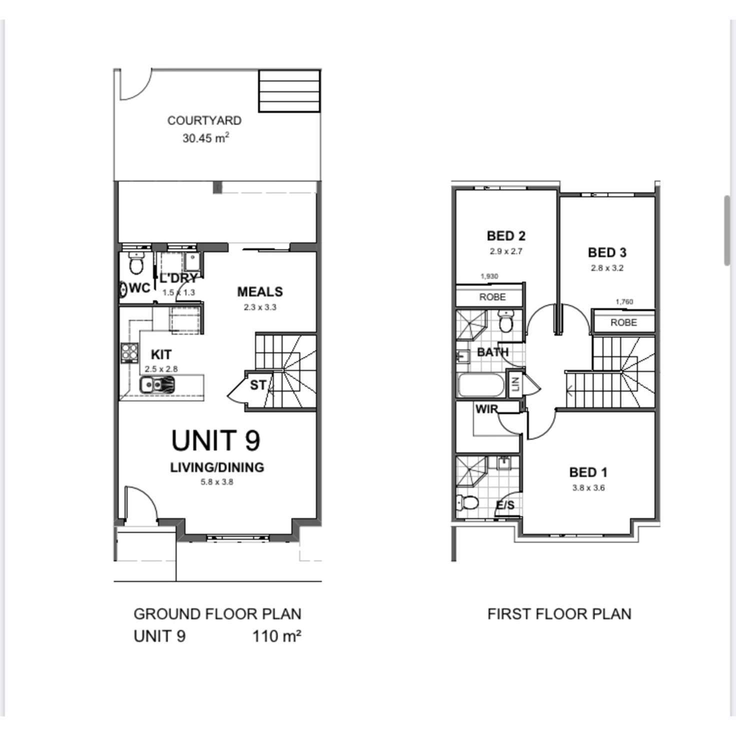 Floorplan of Homely townhouse listing, 9/27-31 Canberra Street, Oxley Park NSW 2760